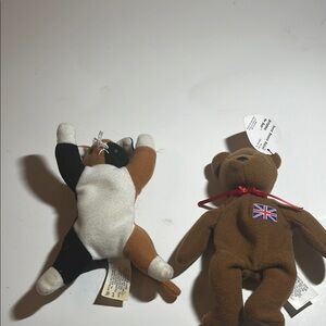 Ty 1993 Stuffed Animals - Black, White, Brown